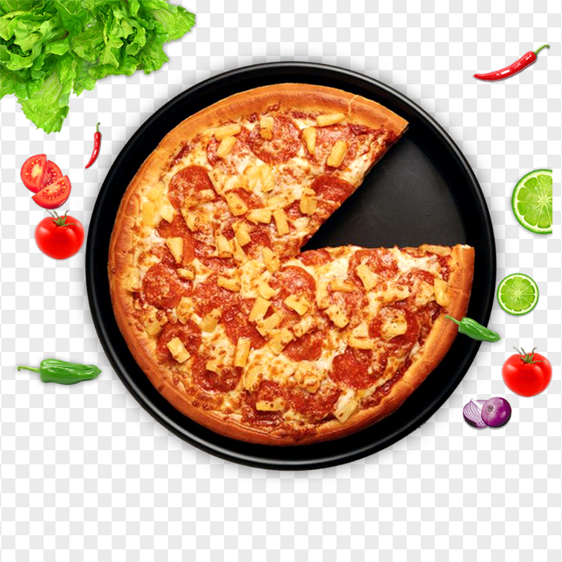 Spicy Hot Pepperoni Pizza on a Pan