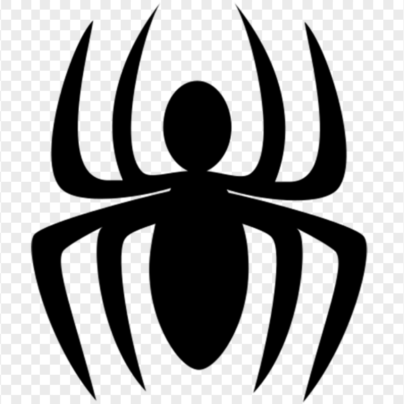 Spiderman icon black PNG