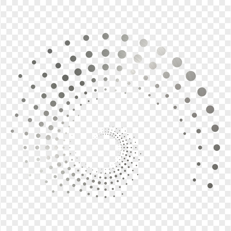 Spiral Halftone Silver Abstract PNG