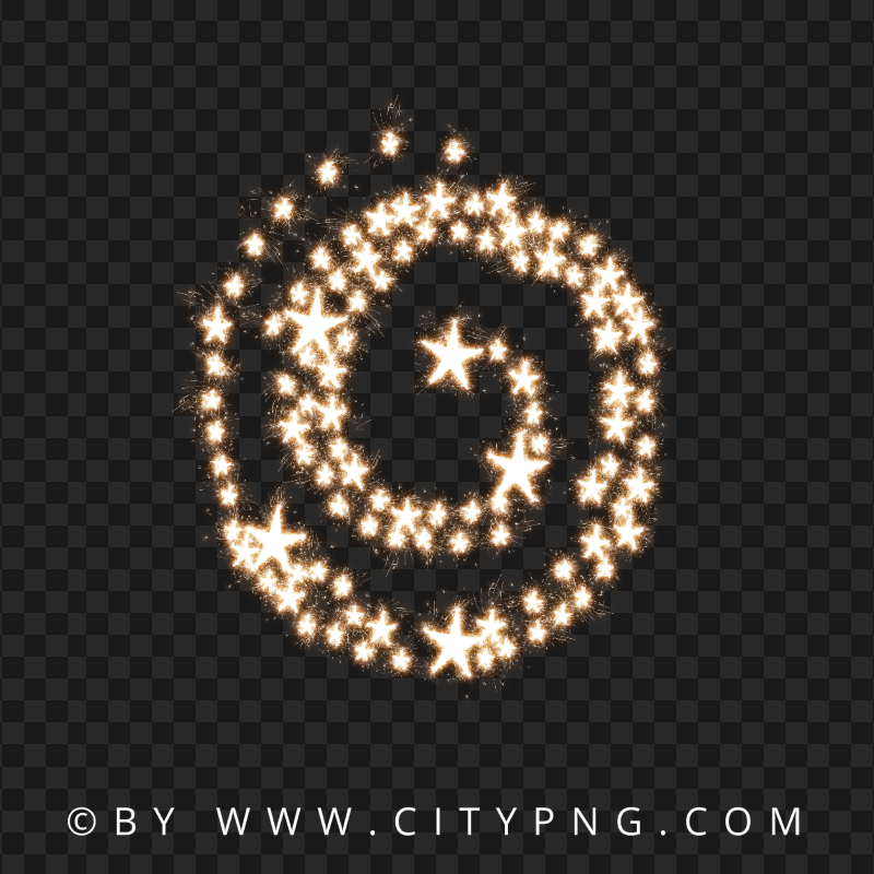 Spiral Swirl Of Fireworks Stars Effect HD PNG