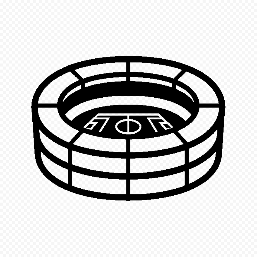 Sports Football Stadium Black Icon Transparent PNG Citypng
