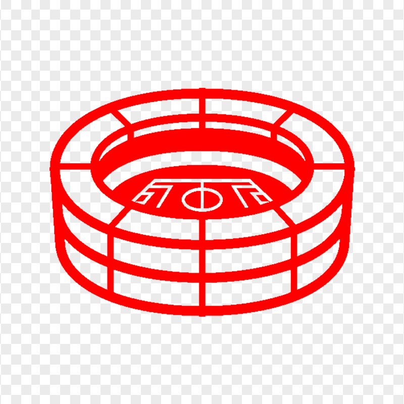 Sports Football Stadium Red Icon Transparent PNG