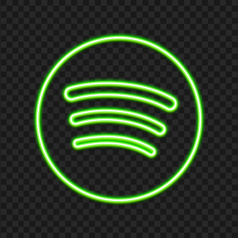 Spotify Green Neon Logo Sign HD PNG