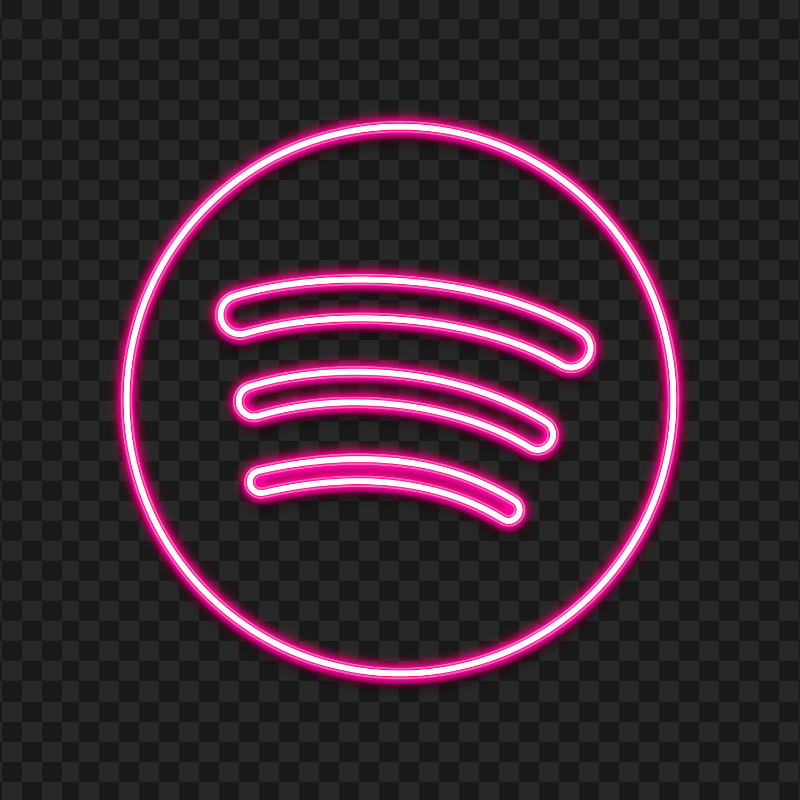 Spotify Pink Neon Logo Sign HD PNG
