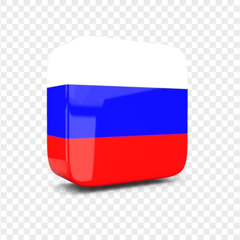 Square 3D Russia Flag Icon
