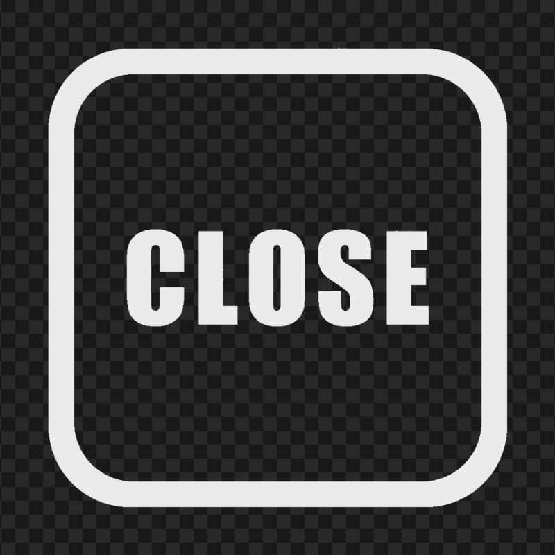 Square Close Gray Button Icon Transparent PNG