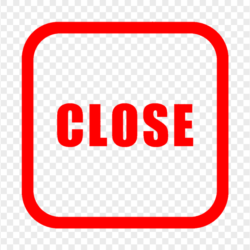 Square Close Red Button Icon HD PNG