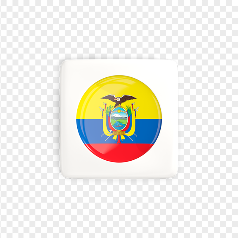 Square Ecuador Icon Flag PNG