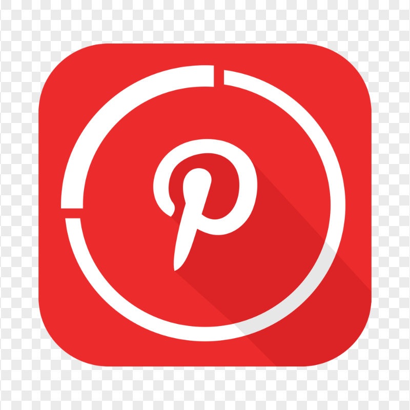 Square Vector Flat Pinterest Icon