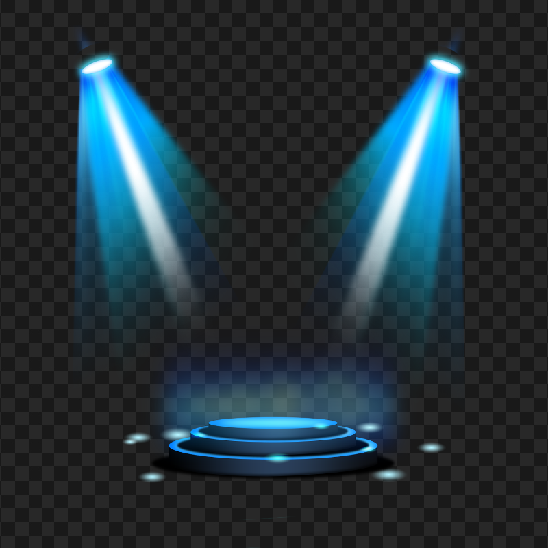 Stage Blue Spot Light Lighting FREE PNG