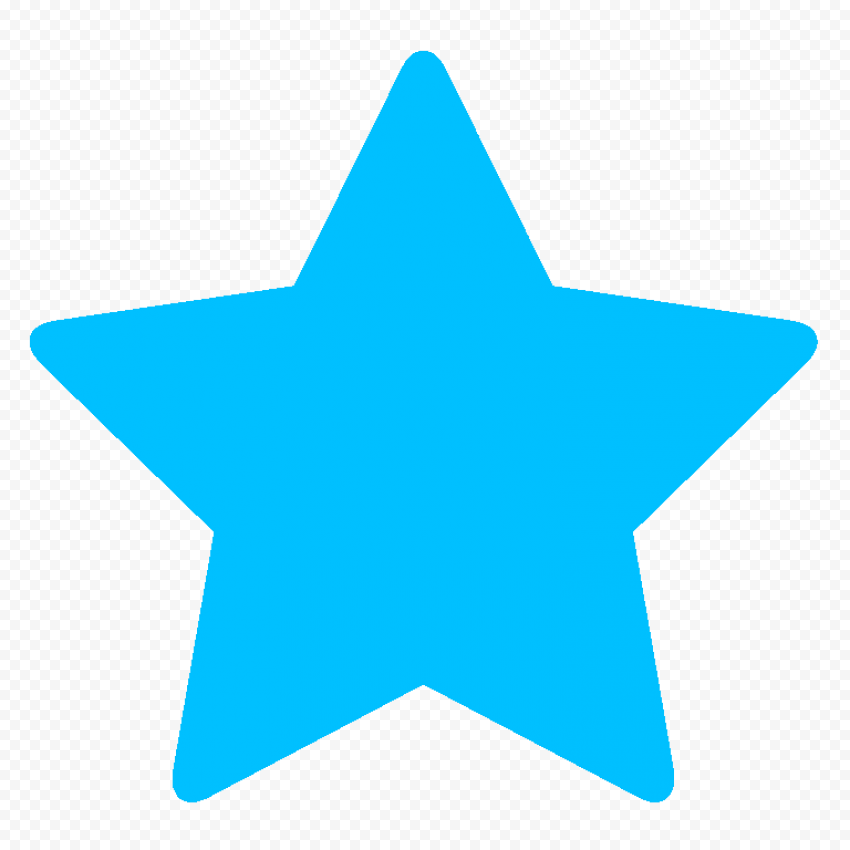 Star Silhouette Blue Icon FREE PNG