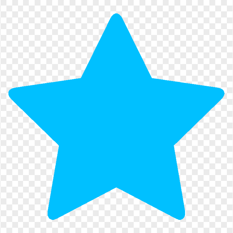 Star Silhouette Blue Icon FREE PNG
