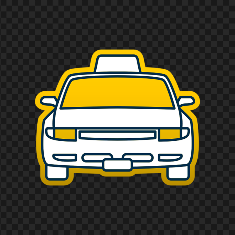 Sticker Taxi Cab Icon PNG