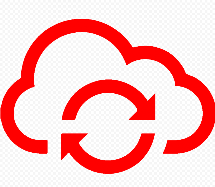 Storage Cloud Hosting Computing Red Icon Transparent PNG