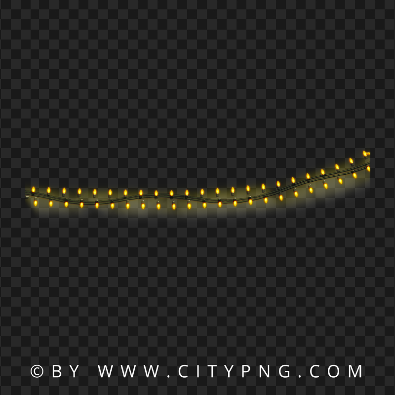 String Of Yellow Glowing Light Bulbs Transparent PNG