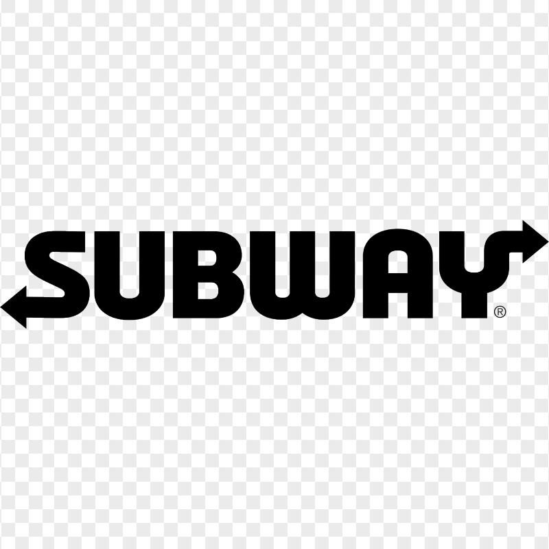 Subway Restaurant Black Logo HD PNG