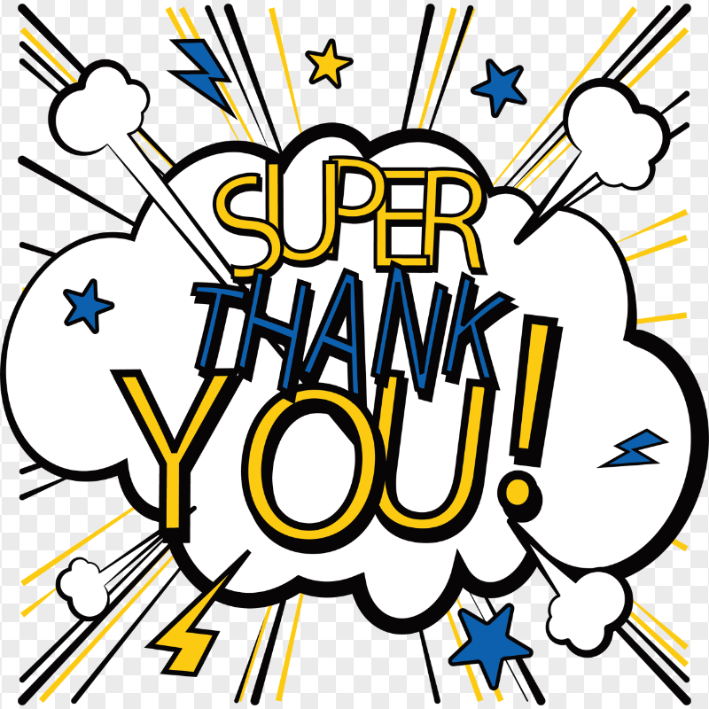 Super Thank You Expression Comic Cartoon Effect