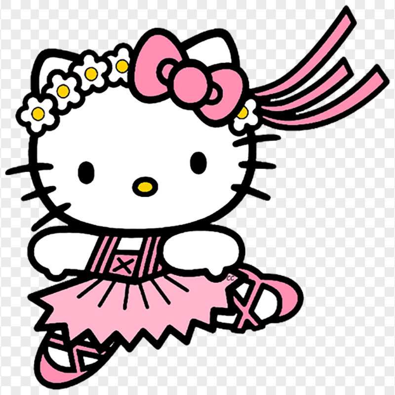 Sweet Hello Kitty Ballet Dancer Transparent Background