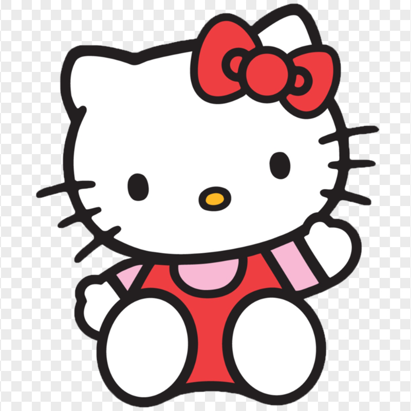 Sweet Portrait Of Hello Kitty Saying Hi HD Transparent PNG