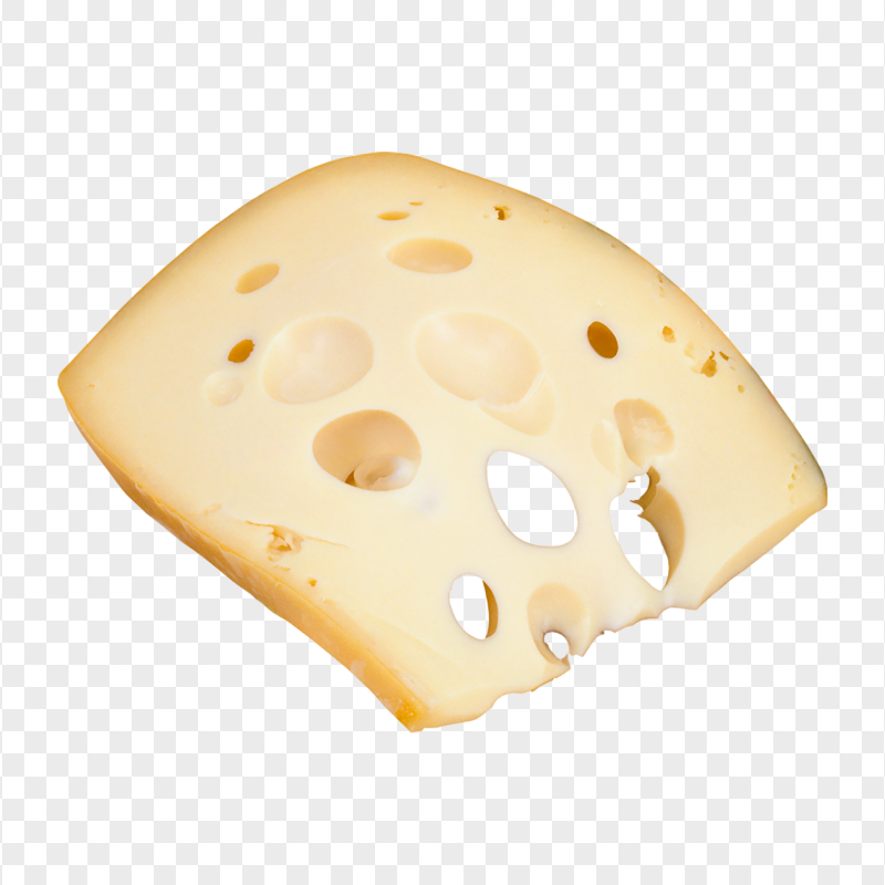 Swiss Emmental Gruyere Cheese Slice PNG Image