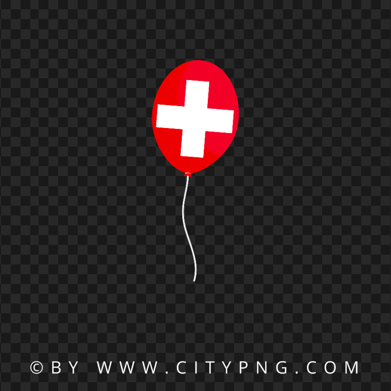 Switzerland Swiss Flag Balloon Image PNG