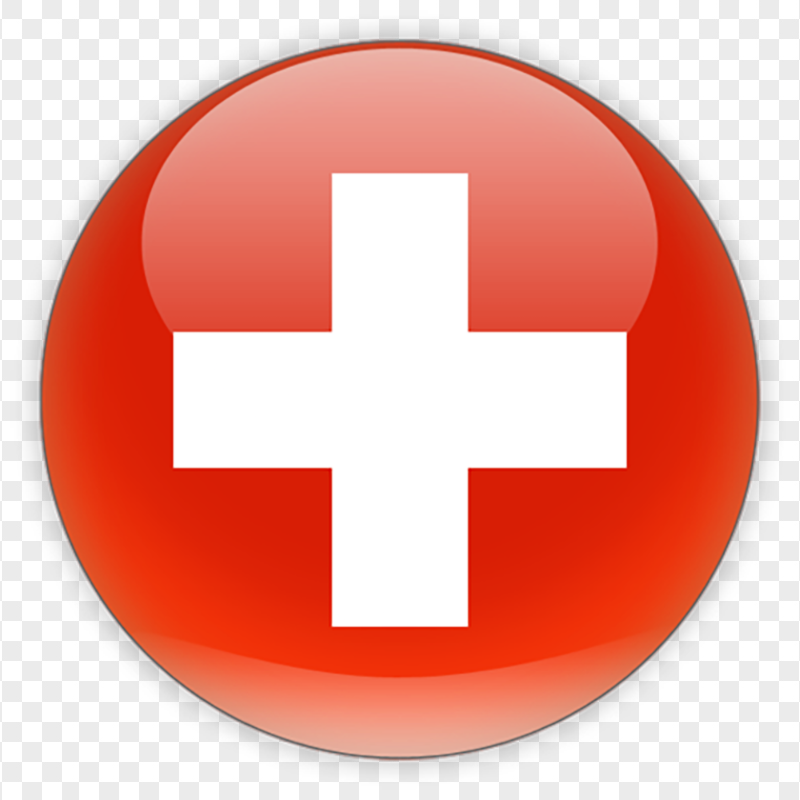 Switzerland Swiss Round Circle Icon Flag