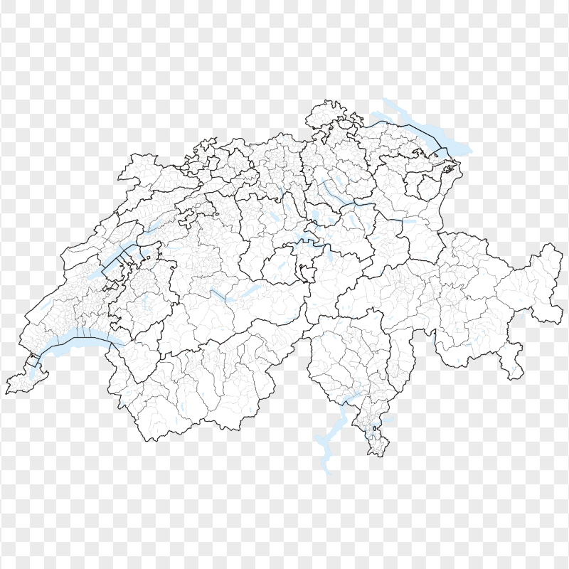 Switzerland Swiss States Map PNG Image