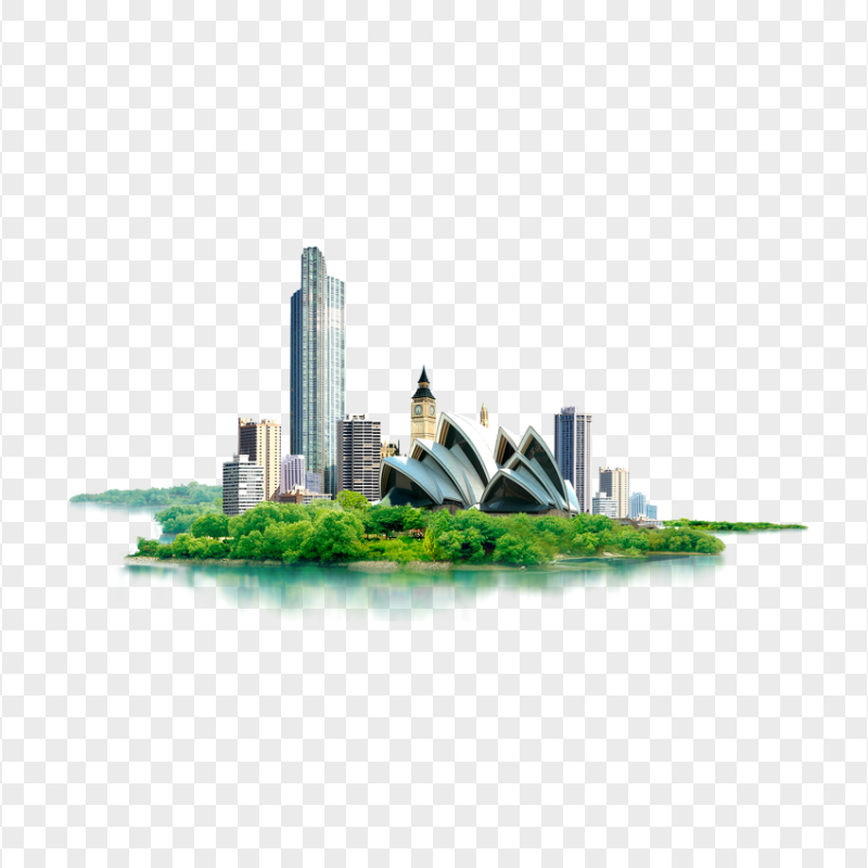 Sydney Building Skyline City Cityscape Illustration PNG