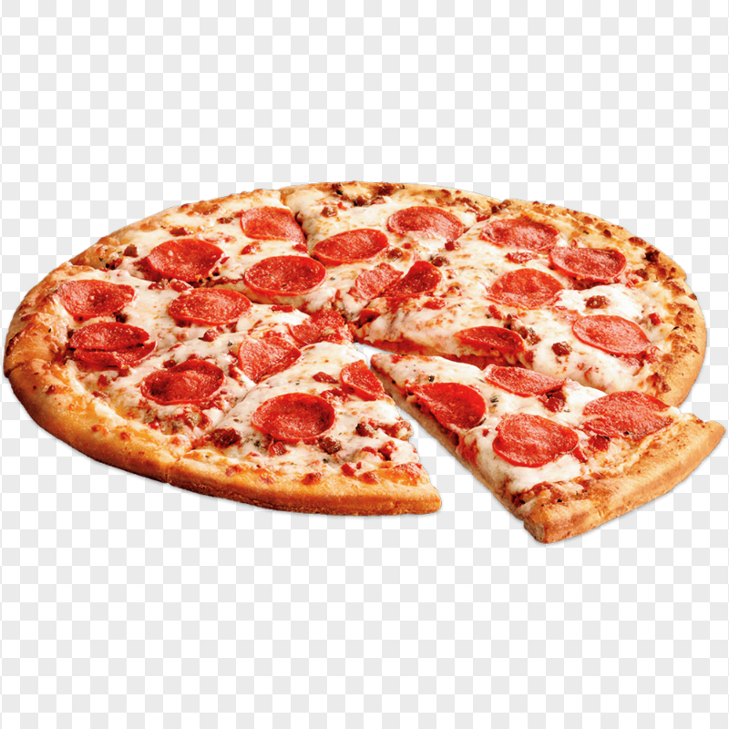 Tasty Pepperoni Pizza Italian Food HD Transparent Background