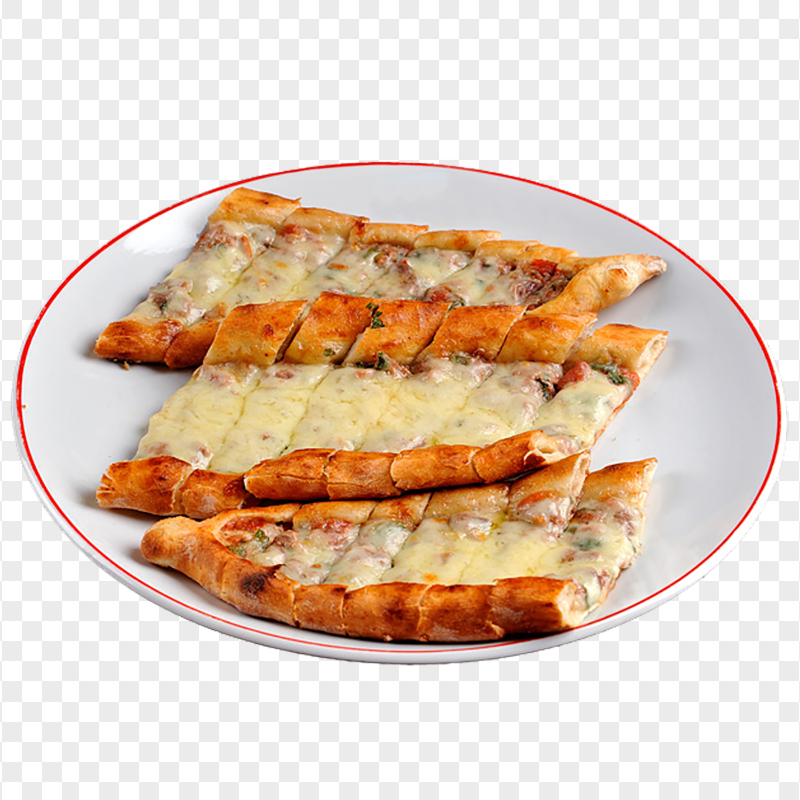 Tasty Turkish Cheese Pide Pizza HD Transparent Background