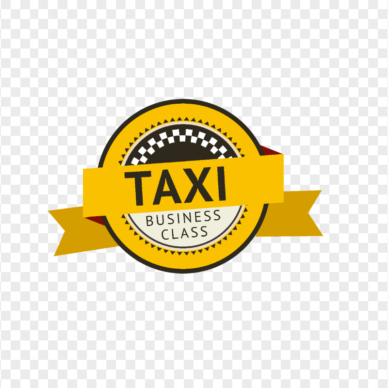 Taxi Business Class Round Logo Label Sign PNG