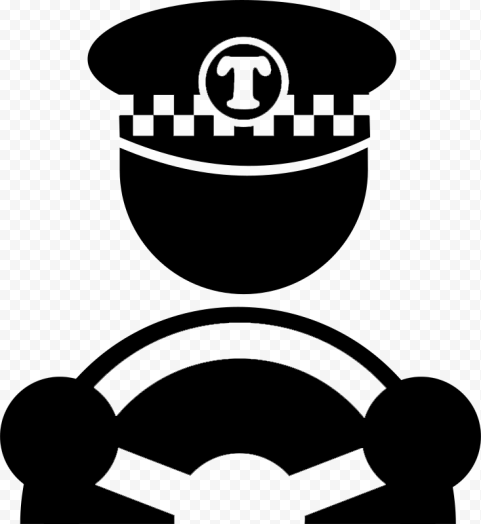 Taxi Cab Driver Driving Black Icon PNG | Citypng