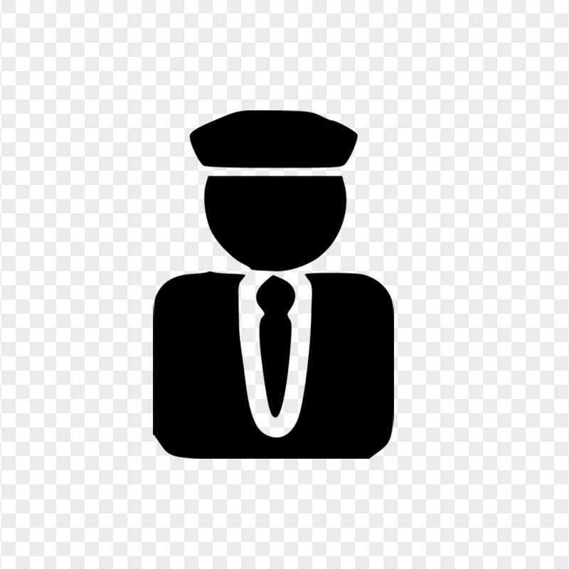 Taxi Driver Black Logo Icon PNG