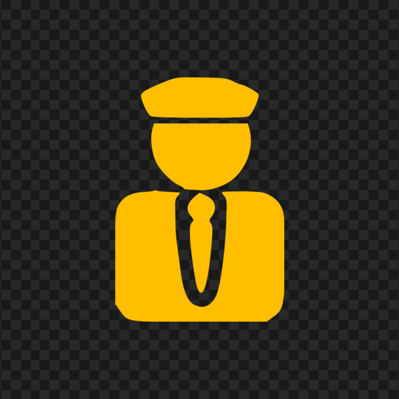 Taxi Driver Yellow Logo Icon PNG