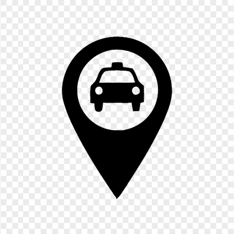Taxi GPS Location Black Icon