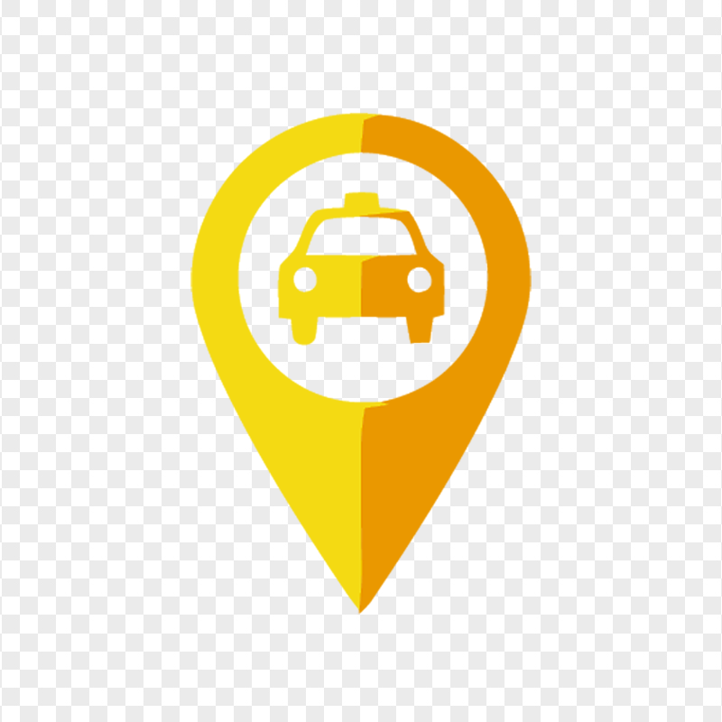 Taxi GPS Location Yellow Icon PNG