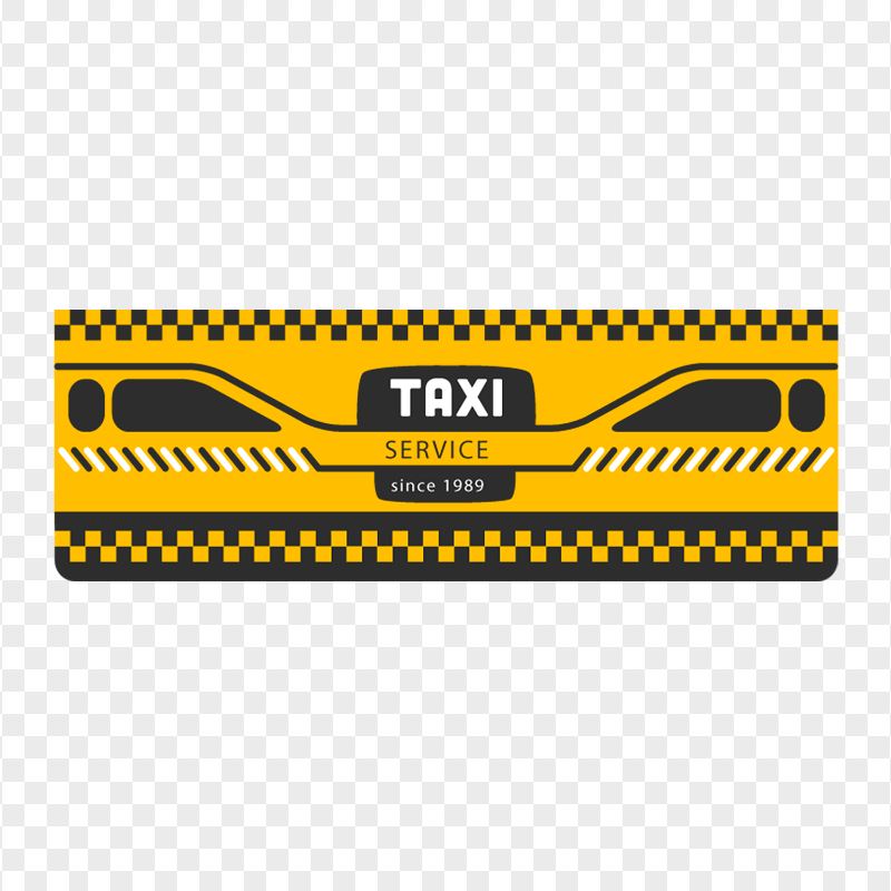 Taxi Service Banner Transparent Background