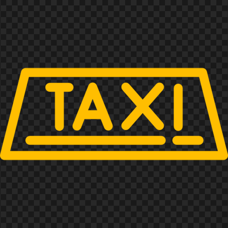 Taxi Service Yellow Sign Icon Logo PNG