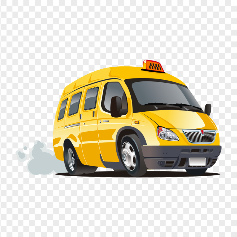Taxi Van Cartoon Car Cab PNG Image