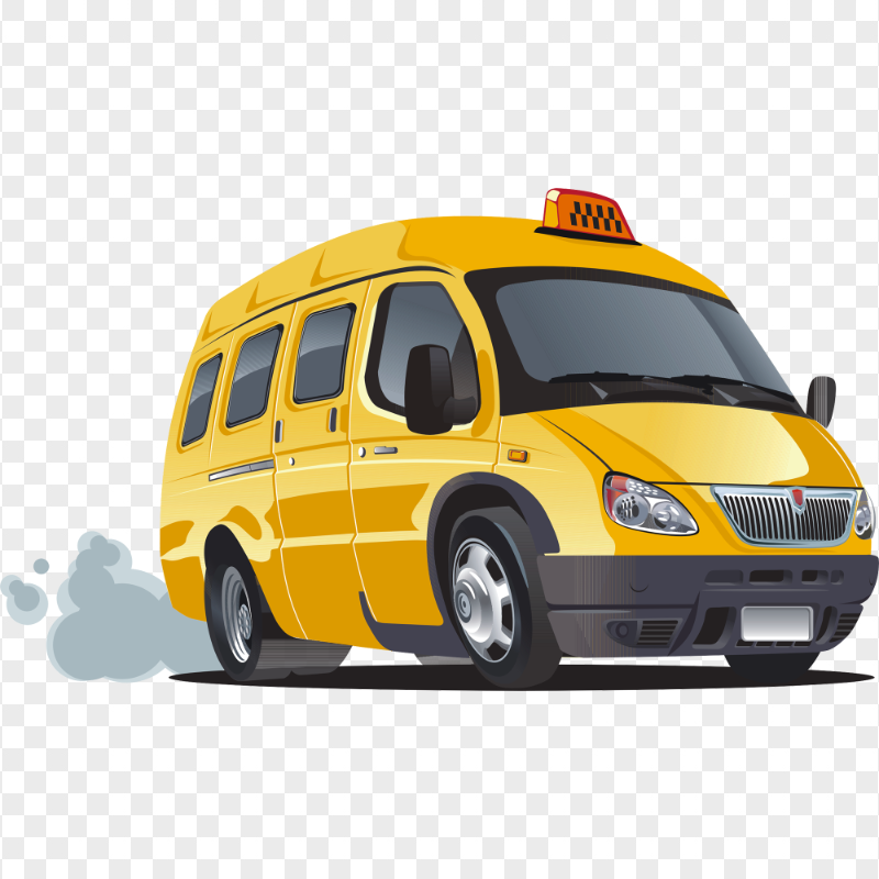 Taxi Van Illustration Cartoon Car Vehicle PNG