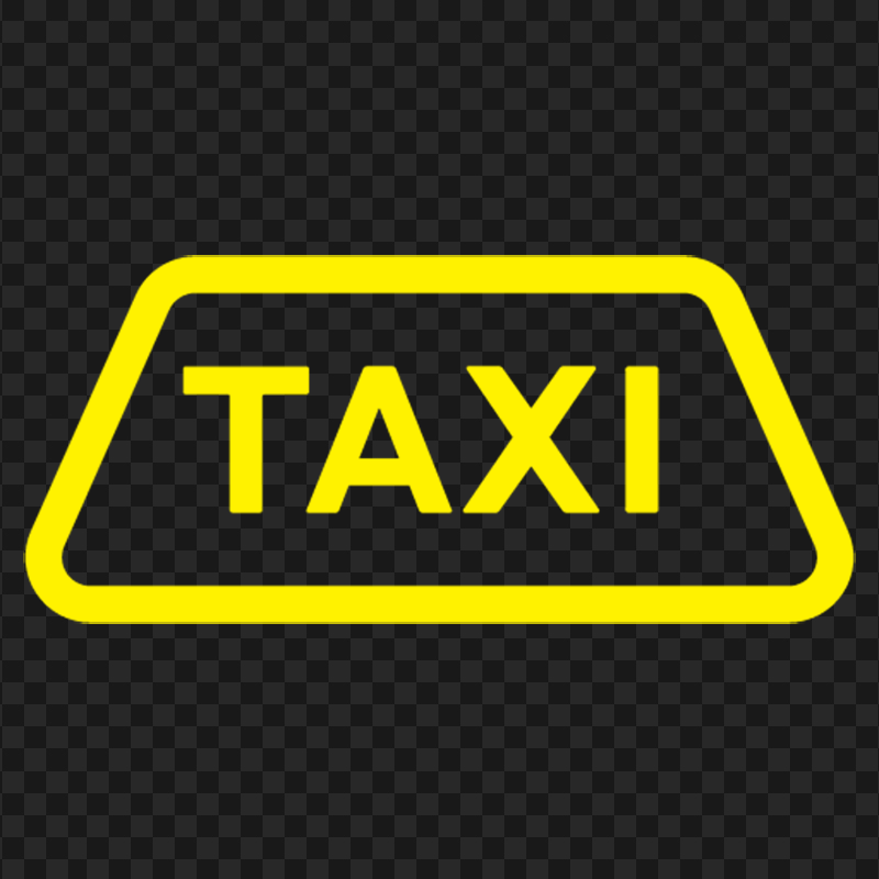 Taxi Yellow Logo Icon Sign PNG