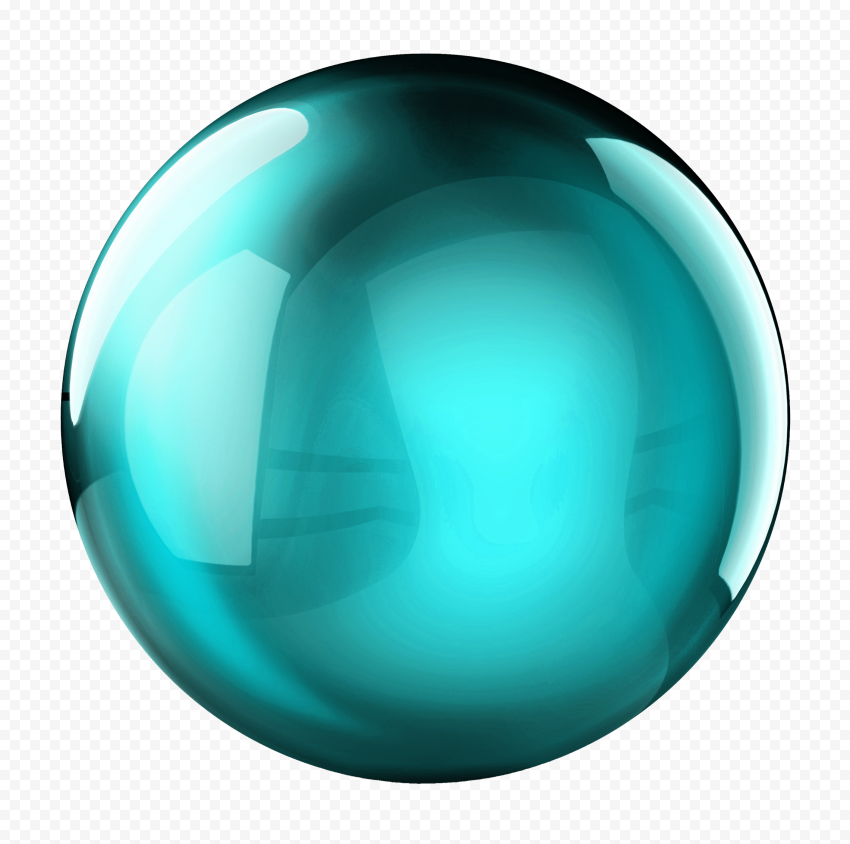 Teal Blue Green Glass Sphere Ball HD PNG Citypng