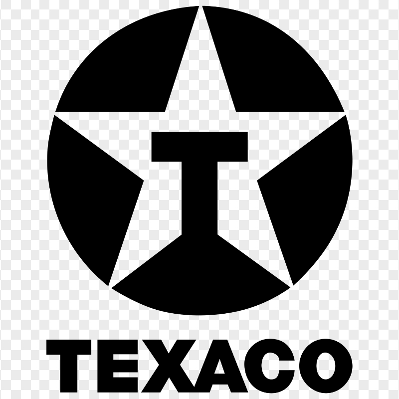Texaco Black Logo Transparent PNG