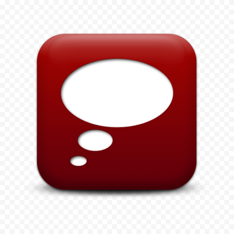 Thought Bubble Thinking Speech Red Icon | Citypng