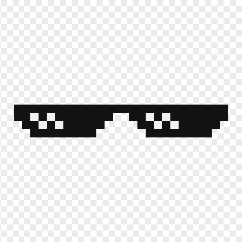 Thug Life Pixelated Sunglasses PNG