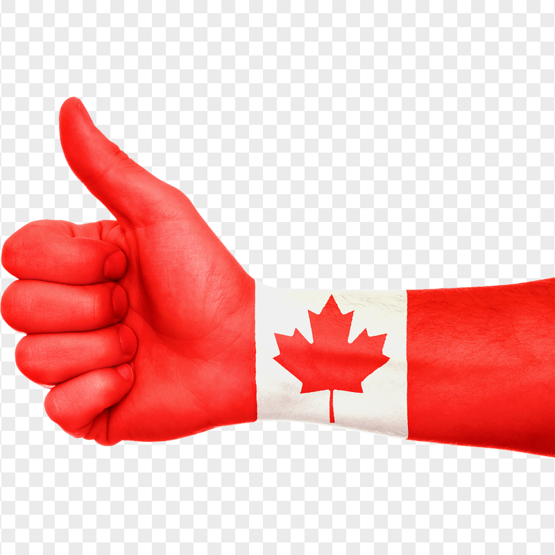Thumbs Up Canada Flag Image PNG