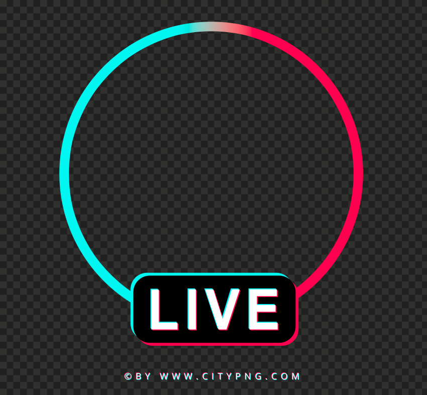 Tiktok Live Circle Logo Icon Sign HD PNG