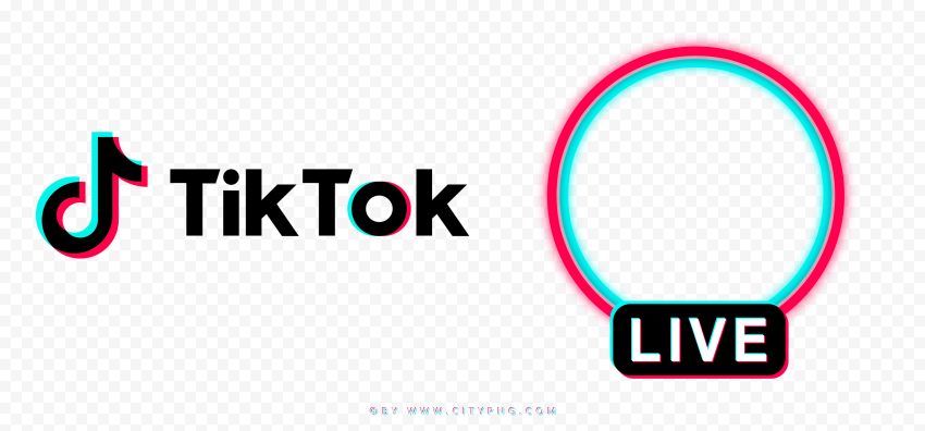 Tiktok Live Circle With Logo Download PNG