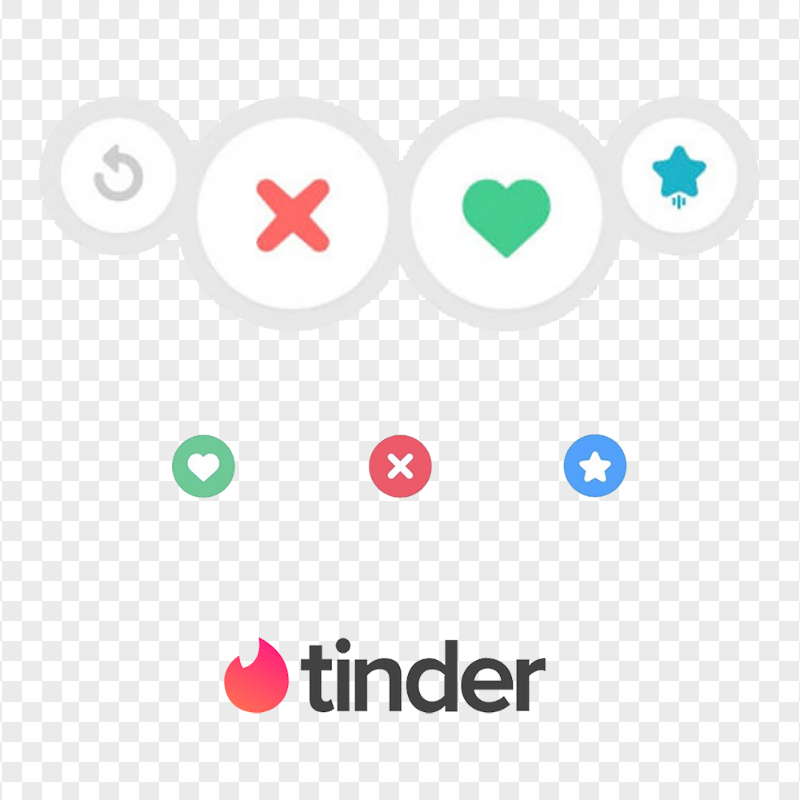 Tinder Buttons And Logo