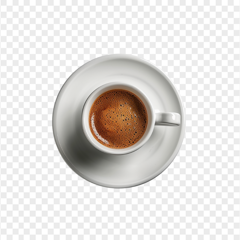 Top View Of Black Coffee Cup HD Transparent Background